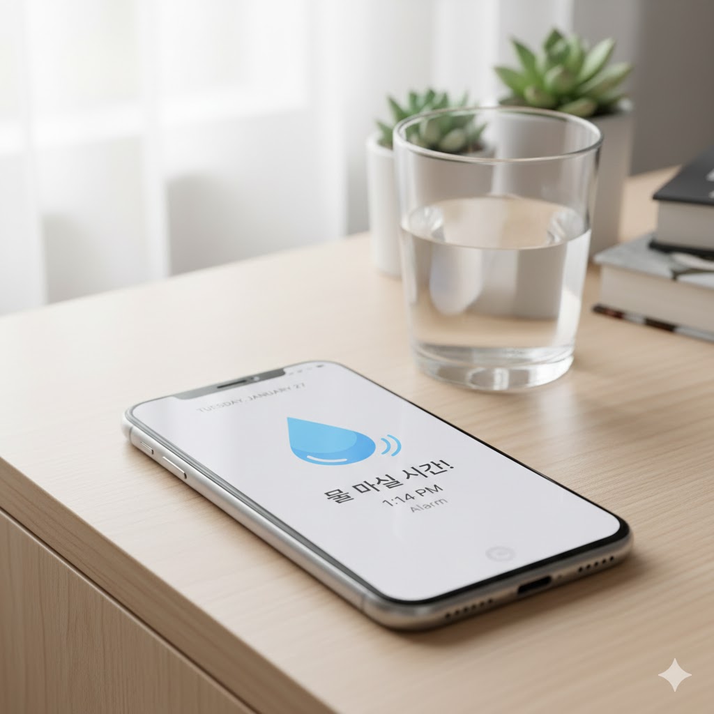 수분 섭취 알림 어플리케이션 활용