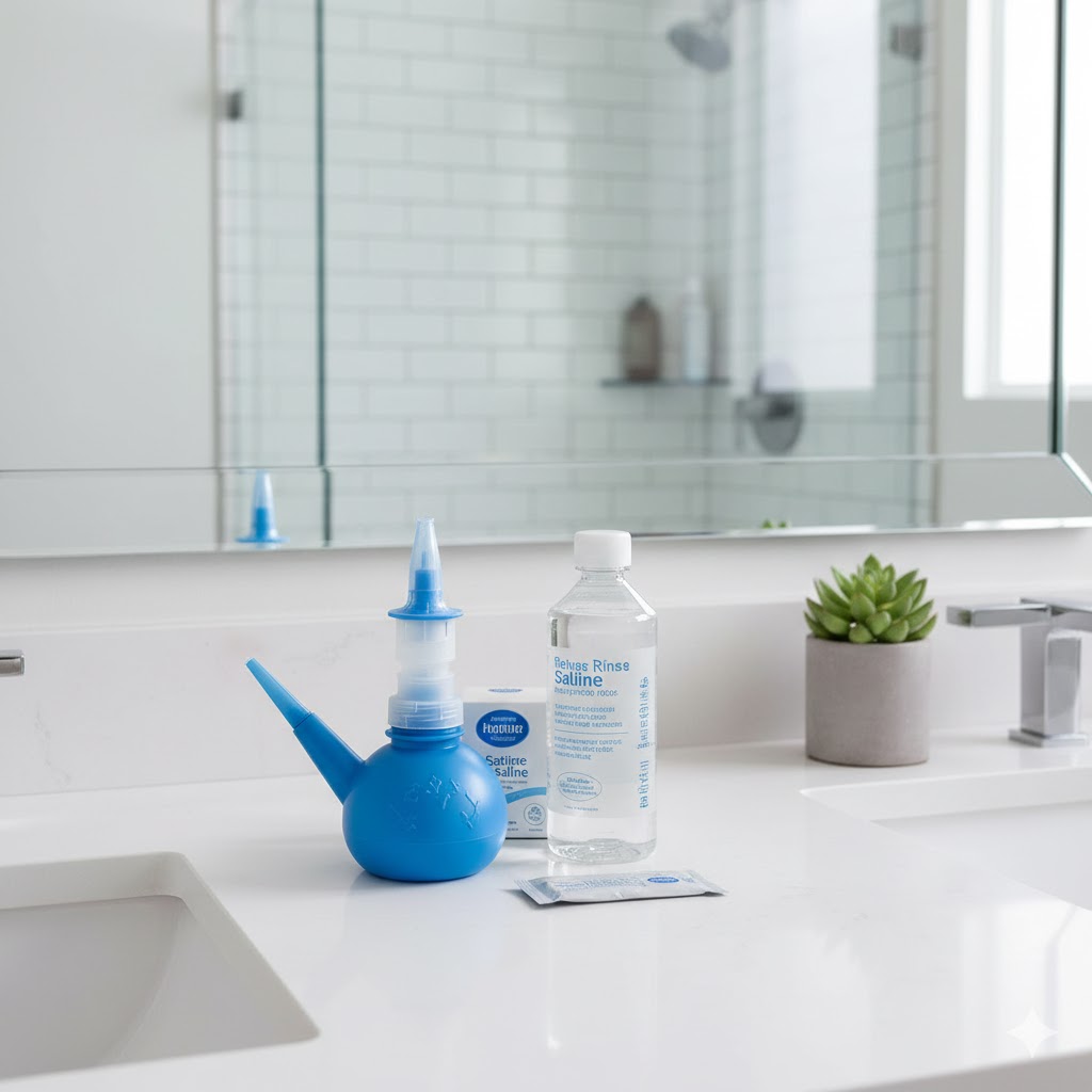 비염 관리를 위한 코 세척 준비물